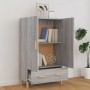 Aparador alto de madera contrachapada gris Sonoma 70x31x115 cm de vidaXL, Aparadores - Ref: Foro24-817472, Precio: 76,18 €, D...