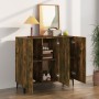 Aparador de madera de ingeniería roble ahumado 90x34x80 cm de vidaXL, Aparadores - Ref: Foro24-817462, Precio: 93,36 €, Descu...