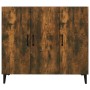 Aparador de madera de ingeniería roble ahumado 90x34x80 cm de vidaXL, Aparadores - Ref: Foro24-817462, Precio: 93,36 €, Descu...