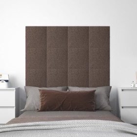 Wall panels 12 units taupe gray fabric 30x30 cm 1.08 m² by vidaXL, Wall covering - Ref: Foro24-344037, Price: 32,28 €, Discou...