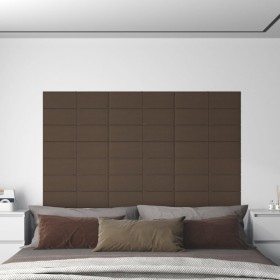 Wall panels 12 pcs brown fabric 60x15 cm 1.08 m² by vidaXL, Wall covering - Ref: Foro24-344054, Price: 34,99 €, Discount: %