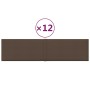 Wall panels 12 pcs brown fabric 60x15 cm 1.08 m² by vidaXL, Wall covering - Ref: Foro24-344054, Price: 34,33 €, Discount: %