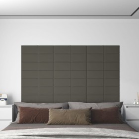 Wall panels 12 pcs dark gray velvet 60x15 cm 1.08 m² by vidaXL, Wall covering - Ref: Foro24-344064, Price: 29,99 €, Discount: %