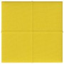 Wall panels 12 pcs light yellow fabric 30x30 cm 1.08 m² by vidaXL, Wall covering - Ref: Foro24-344039, Price: 32,79 €, Discou...