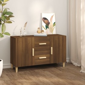 Brown oak engineered wood sideboard 100x36x60 cm by vidaXL, Sideboards - Ref: Foro24-817467, Price: 76,50 €, Discount: %