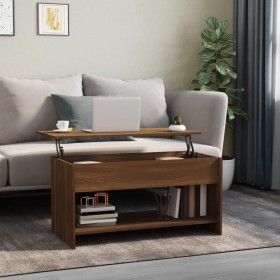 Brown oak plywood coffee table 102x50x52.5cm by vidaXL, Coffee table - Ref: Foro24-819292, Price: 79,85 €, Discount: %