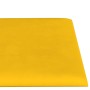 Wall panels 12 units yellow velvet 60x15 cm 1.08 m² by vidaXL, Wall covering - Ref: Foro24-344069, Price: 29,63 €, Discount: %