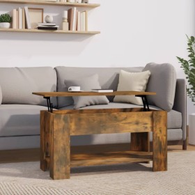 Smoked oak plywood coffee table 101x49x52 cm by vidaXL, Coffee table - Ref: Foro24-819272, Price: 76,99 €, Discount: %