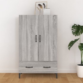 Aparador alto de madera contrachapada gris Sonoma 70x31x115 cm de vidaXL, Aparadores - Ref: Foro24-817475, Precio: 75,99 €, D...