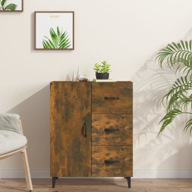 Smoked oak engineered wood sideboard 69.5x34x90 cm by vidaXL, Sideboards - Ref: Foro24-817354, Price: 80,80 €, Discount: %