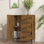 Smoked oak engineered wood sideboard 69.5x34x90 cm by vidaXL, Sideboards - Ref: Foro24-817354, Price: 79,79 €, Discount: %