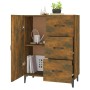 Aparador de madera de ingeniería roble ahumado 69,5x34x90 cm de vidaXL, Aparadores - Ref: Foro24-817354, Precio: 80,80 €, Des...