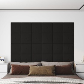 Paneles de pared 12 uds tela negro 30x30 cm 1,08 m² de vidaXL, Recubrimiento de paredes - Ref: Foro24-343964, Precio: 32,03 €...