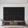 Wall panels 12 pcs black synthetic leather 30x30 cm 0.54 m² by vidaXL, Wall covering - Ref: Foro24-343939, Price: 36,98 €, Di...