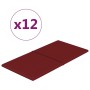 Wall panels 12 units red wine fabric 60x30 cm 2.16 m² by vidaXL, Wall covering - Ref: Foro24-344076, Price: 52,34 €, Discount: %