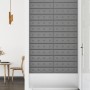 Wall panels 12 pcs gray synthetic leather 60x15 cm 1.08 m² by vidaXL, Wall covering - Ref: Foro24-343984, Price: 27,52 €, Dis...