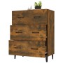 Aparador de madera de ingeniería roble ahumado 69,5x34x90 cm de vidaXL, Aparadores - Ref: Foro24-817348, Precio: 92,48 €, Des...