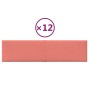 Wall panels 12 pcs pink velvet 60x15 cm 1.08 m² by vidaXL, Wall covering - Ref: Foro24-344066, Price: 29,63 €, Discount: %