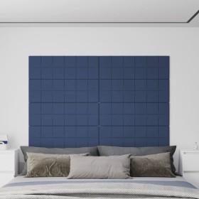 Paneles de pared 12 uds tela azul 90x30 cm 3,24 m² de vidaXL, Recubrimiento de paredes - Ref: Foro24-344124, Precio: 54,87 €,...