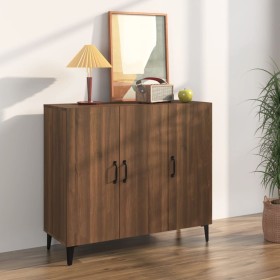 Engineered wood brown oak sideboard 90x34x80 cm by vidaXL, Sideboards - Ref: Foro24-817464, Price: 88,79 €, Discount: %