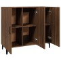 Aparador de madera de ingeniería marrón roble 90x34x80 cm de vidaXL, Aparadores - Ref: Foro24-817464, Precio: 97,48 €, Descue...