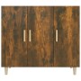 Aparador de madera de ingeniería roble ahumado 90x34x80 cm de vidaXL, Aparadores - Ref: Foro24-817459, Precio: 75,89 €, Descu...