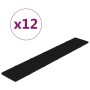 Paneles de pared 12 uds tela negro 90x15 cm 1,62 m² de vidaXL, Recubrimiento de paredes - Ref: Foro24-344101, Precio: 35,78 €...