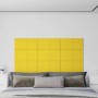 Wall panels 12 pcs light yellow fabric 60x30 cm 2.16 m² by vidaXL, Wall covering - Ref: Foro24-344081, Price: 41,99 €, Discou...