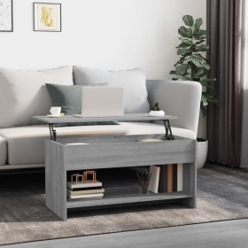 Mesa de centro madera contrachapada gris Sonoma 102x50x52,5 cm de vidaXL, Mesas de centro - Ref: Foro24-819291, Precio: 72,99...