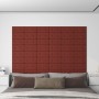 Wall panels 12 pcs red synthetic leather 30x15 cm 0.54m² by vidaXL, Wall covering - Ref: Foro24-343972, Price: 19,47 €, Disco...