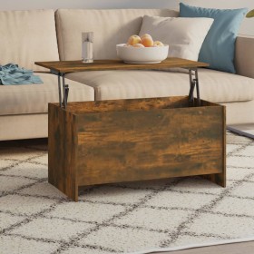 Smoked oak plywood coffee table 102x55.5x52.5 cm by vidaXL, Coffee table - Ref: Foro24-819266, Price: 61,61 €, Discount: %