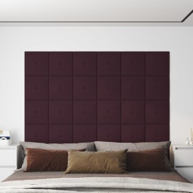 Wall panels 12 pcs purple fabric 30x30 cm 1.08 m² by vidaXL, Wall covering - Ref: Foro24-343962, Price: 32,03 €, Discount: %