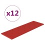 Wall panels 12 pcs red-red synthetic leather 90x30 cm 3.24m² by vidaXL, Wall covering - Ref: Foro24-344007, Price: 70,43 €, D...