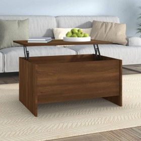 Brown oak plywood coffee table 80x55.5x41.5cm by vidaXL, Coffee table - Ref: Foro24-819271, Price: 58,37 €, Discount: %