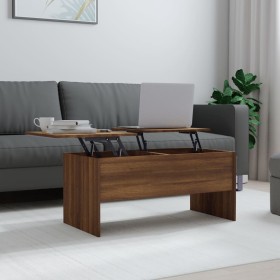 Brown oak plywood coffee table 102x50.5x46.5 cm by vidaXL, Coffee table - Ref: Foro24-819301, Price: 72,77 €, Discount: %