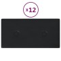 Wall panels 12 pcs black synthetic leather 30x15 cm 0.54 m² by vidaXL, Wall covering - Ref: Foro24-343967, Price: 19,47 €, Di...