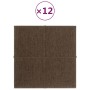 Wall panels 12 pcs brown fabric 30x30 cm 1.08 m² by vidaXL, Wall covering - Ref: Foro24-344033, Price: 32,99 €, Discount: %