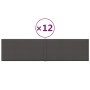 Wall panels 12 pcs dark gray fabric 60x15 cm 1.08 m² by vidaXL, Wall covering - Ref: Foro24-344053, Price: 29,71 €, Discount: %