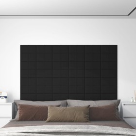 Wall panels 12 pcs black fabric 30x15 cm 0.54 m² by vidaXL, Wall covering - Ref: Foro24-344017, Price: 18,14 €, Discount: %