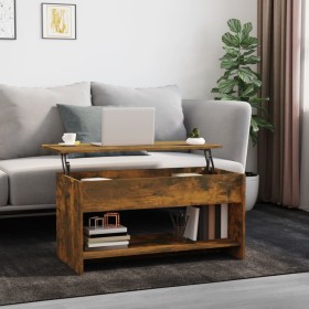 Smoked oak plywood coffee table 102x50x52.5cm by vidaXL, Coffee table - Ref: Foro24-819290, Price: 70,99 €, Discount: %