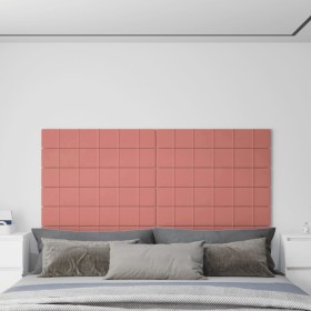 Wall panels 12 pcs pink velvet 90x15 cm 1.62 m² by vidaXL, Wall covering - Ref: Foro24-344108, Price: 39,80 €, Discount: %