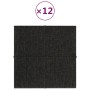 Wall panels 12 pcs black fabric 30x30 cm 1.08 m² by vidaXL, Wall covering - Ref: Foro24-344038, Price: 32,79 €, Discount: %