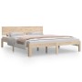 Estructura de cama de madera maciza de pino 160x200 cm de vidaXL, Camas y somieres - Ref: Foro24-833119, Precio: 174,99 €, De...