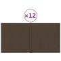 Wall panels 12 pcs brown fabric 30x15 cm 0.54 m² by vidaXL, Wall covering - Ref: Foro24-344012, Price: 24,27 €, Discount: %