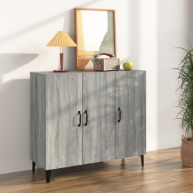 Aparador de madera de ingeniería gris Sonoma 90x34x80 cm de vidaXL, Aparadores - Ref: Foro24-817463, Precio: 84,99 €, Descuen...