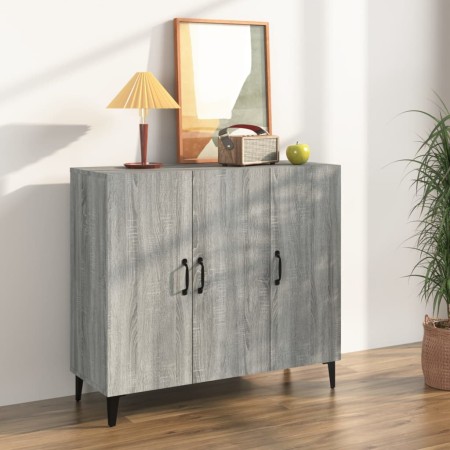 Sonoma gray engineered wood sideboard 90x34x80 cm by vidaXL, Sideboards - Ref: Foro24-817463, Price: 93,10 €, Discount: %