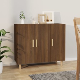 Oak brown engineered wood sideboard 90x34x80 cm by vidaXL, Sideboards - Ref: Foro24-817461, Price: 80,91 €, Discount: %