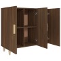 Aparador de madera de ingeniería marrón roble 90x34x80 cm de vidaXL, Aparadores - Ref: Foro24-817461, Precio: 81,71 €, Descue...