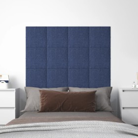 Wall panels 12 pcs blue fabric 30x30 cm 1.08 m² by vidaXL, Wall covering - Ref: Foro24-344040, Price: 32,44 €, Discount: %