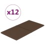 Wall panels 12 pcs brown fabric 60x30 cm 2.16 m² by vidaXL, Wall covering - Ref: Foro24-344075, Price: 52,90 €, Discount: %